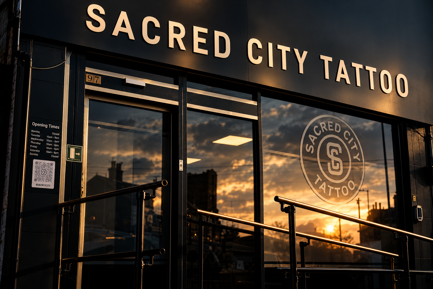 Sacred City Tattoo studio and artwork